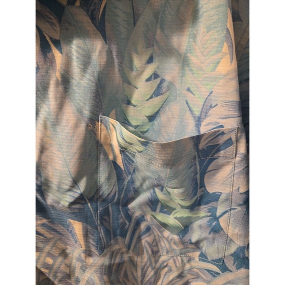 Tommy Bahama Floral Hawaiian Shirt Size 3XLT 100% Silk Blue - Picture 3 of 9